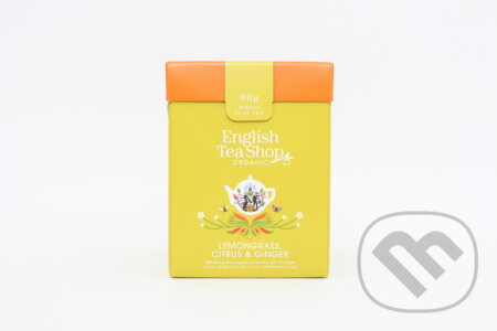 Kávy a čaje: Citrónová tráva, zázvor a citrusy 80 g (English Tea Shop). English Tea Shop, 2023 Kávy a čaje: Citrónová tráva, zázvor a citrusy 80 g (English Tea Shop). English Tea Shop, 2023