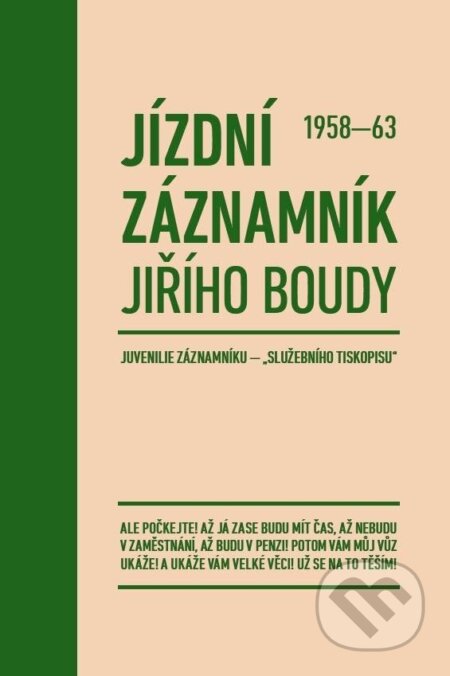 Jízdní záznamník Jiřího Boudy 1958-63 - Jiří Bouda, Cykloknihy, 2018