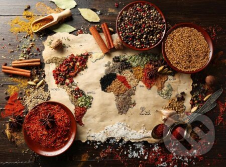 World map in Spices, Grafika, 2023
