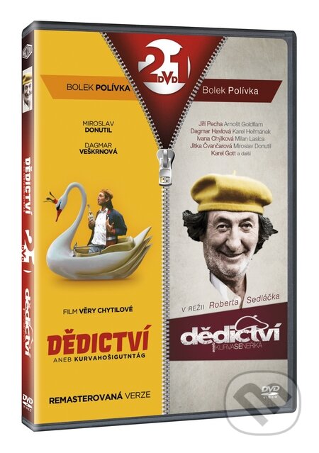 Film: Dědictví aneb Kurvahošigutntág + Dědictví aneb Kurva se neříká (Robert Sedláček a Věra Chytilová) (DVD). Magicbox, 2014 Film: Dědictví aneb Kurvahošigutntág + Dědictví aneb Kurva se neříká (Robert Sedláček a Věra Chytilová) (DVD). Magicbox, 2014