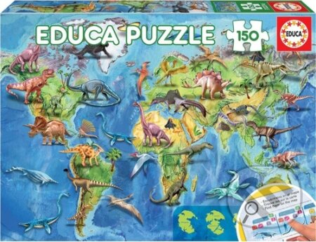 Puzzle: Mapa světa s dinosaury (Educa). Educa, 2023 Puzzle: Mapa světa s dinosaury (Educa). Educa, 2023
