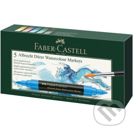 Popisovače akvarelové A.Dürer set 5 farieb set (Faber-Castell). Faber-Castell, 2020 Popisovače akvarelové A.Dürer set 5 farieb set (Faber-Castell). Faber-Castell, 2020