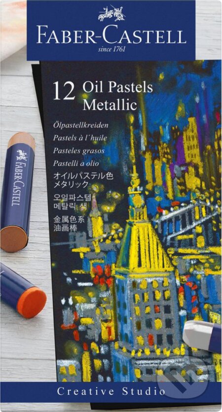 Olejový pastel Creative Studio set 12 kusov, metalické (Faber-Castell). Faber-Castell Olejový pastel Creative Studio set 12 kusov, metalické (Faber-Castell). Faber-Castell