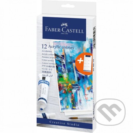 Akrylové farby v tube set 12 (Faber-Castell). Faber-Castell Akrylové farby v tube set 12 (Faber-Castell). Faber-Castell