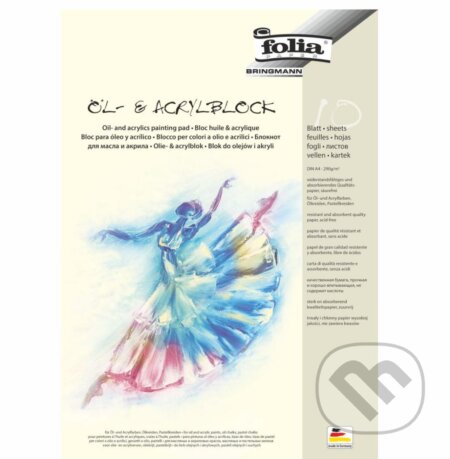 Blok na maľbu olejom a akrylom, A4 (Folia). Folia Blok na maľbu olejom a akrylom, A4 (Folia). Folia