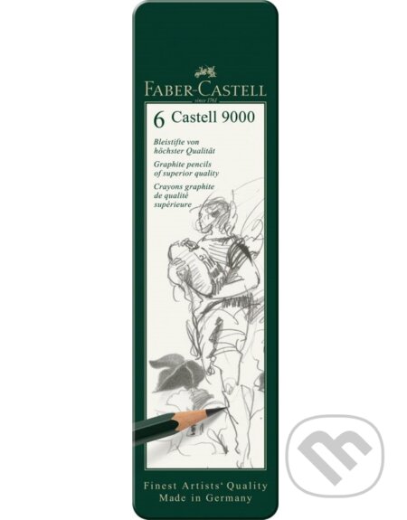 Grafitové ceruzky Castell 9000 Set 6 ceruziek (Faber-Castell). Faber-Castell Grafitové ceruzky Castell 9000 Set 6 ceruziek (Faber-Castell). Faber-Castell