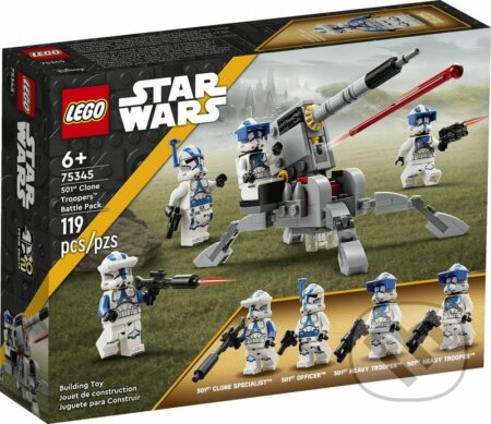 Spoločenská hra: LEGO® Star Wars™ 75345 Bojový balíček klonovaných vojakov z 501. légie (LEGO). LEGO, 2023 Spoločenská hra: LEGO® Star Wars™ 75345 Bojový balíček klonovaných vojakov z 501. légie (LEGO). LEGO, 2023