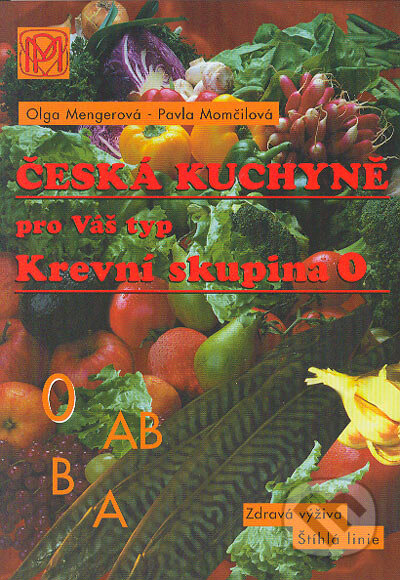 Kniha: Česká kuchyně pro Váš typ (Krevní skupina 0) (Olga Mengerová a Pavla Momčilová). Medica Publishing, 2003 Kniha: Česká kuchyně pro Váš typ (Krevní skupina 0) (Olga Mengerová a Pavla Momčilová). Medica Publishing, 2003