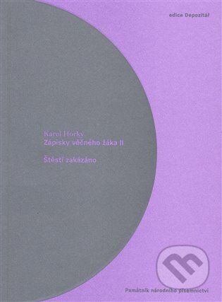 Kniha: Zápisky věčného žáka II. Štěstí zakázáno (Karel Horký). Památník národního písemnictví, 2023 Kniha: Zápisky věčného žáka II. Štěstí zakázáno (Karel Horký). Památník národního písemnictví, 2023