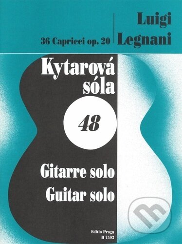 Kniha: 36 capriccií op. 20 (Luigi Legnani). Bärenreiter Praha, 2023 Kniha: 36 capriccií op. 20 (Luigi Legnani). Bärenreiter Praha, 2023