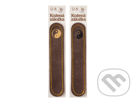 Záložka obšitá Jin a Jang Hnědá semiš (Macoli Hand Made). Macoli Hand Made, 2023 Záložka obšitá Jin a Jang Hnědá semiš (Macoli Hand Made). Macoli Hand Made, 2023