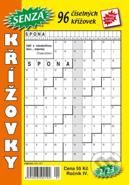 Kniha: Senza číselné křížovky 2/2023 (Telpres). Telpres, 2023 Kniha: Senza číselné křížovky 2/2023 (Telpres). Telpres, 2023