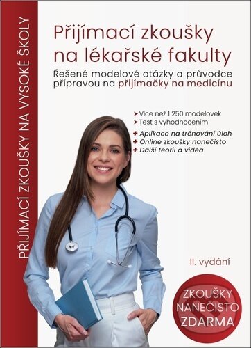 Kniha: Přijímací zkoušky na lékařské fakulty (Ondřej Pírek, Tereza Polanská a Tereza Smutná). Scholastik, 2023 Kniha: Přijímací zkoušky na lékařské fakulty (Ondřej Pírek, Tereza Polanská a Tereza Smutná). Scholastik, 2023