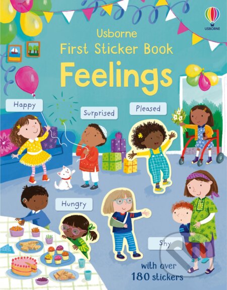 Kniha: First Sticker Book Feelings (Holly Bathie). Usborne, 2023 Kniha: First Sticker Book Feelings (Holly Bathie). Usborne, 2023