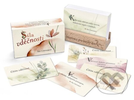 Kniha: Síla vděčnosti - karty s dřevěným stojánkem (Sri Chinmoy). Madal Bal, 2023 Kniha: Síla vděčnosti - karty s dřevěným stojánkem (Sri Chinmoy). Madal Bal, 2023