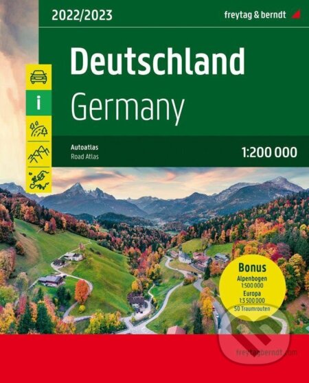 Německo 1:200 000 / autoatlas (freytag&berndt). freytag&berndt, 2021 Německo 1:200 000 / autoatlas (freytag&berndt). freytag&berndt, 2021