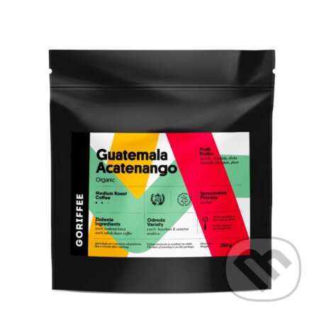 Kávy a čaje: Guatemala Acatenango Washed Medium roast (Goriffee). Goriffee, 2020 Kávy a čaje: Guatemala Acatenango Washed Medium roast (Goriffee). Goriffee, 2020