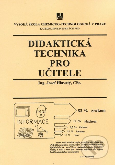 Kniha: Didaktická technika pro učitele (Josef Hlavatý). Vydavatelství VŠCHT, 2002 Kniha: Didaktická technika pro učitele (Josef Hlavatý). Vydavatelství VŠCHT, 2002
