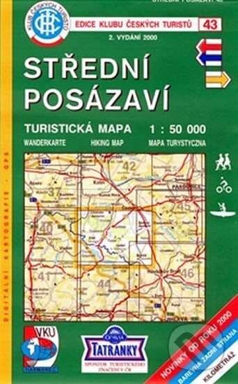 Střední Posázaví - Turistická mapa - edice Klub českých turistů 43, Klub českých turistů, 2003