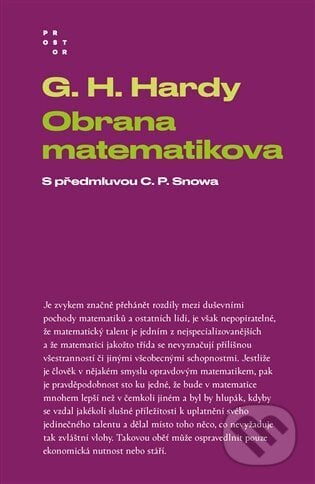 Obrana matematikova - G. H. Hardy, Prostor, 2023