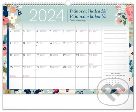 Nástěnný plánovací kalendář Květy / nástenný plánovací kalendár Kvety 2024 (Notique). Notique, 2023 Nástěnný plánovací kalendář Květy / nástenný plánovací kalendár Kvety 2024 (Notique). Notique, 2023