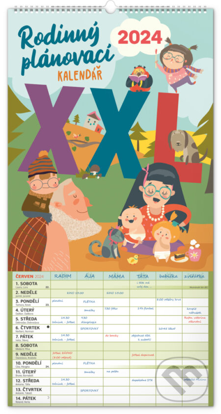 Nástěnný Rodinný plánovací kalendář XXL 2024 (Notique). Notique, 2023 Nástěnný Rodinný plánovací kalendář XXL 2024 (Notique). Notique, 2023