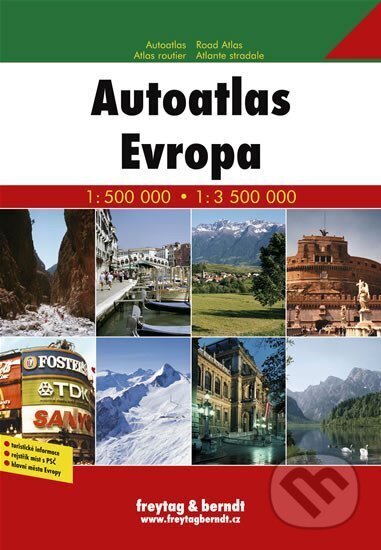 Autoatlas Evropa 1:500 000, 1:3 500 000, freytag&berndt, 2003