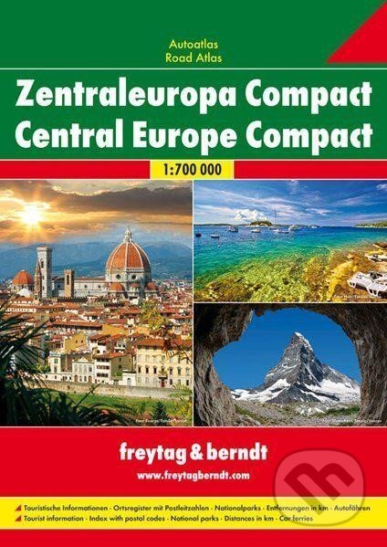 Střední Evropa Compact / autoatlas 1:700 000, freytag&berndt, 2015