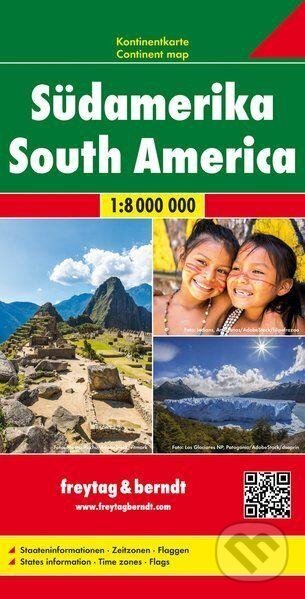 Amerika jižní 1:8 000 000 / automapa, freytag&berndt, 2018