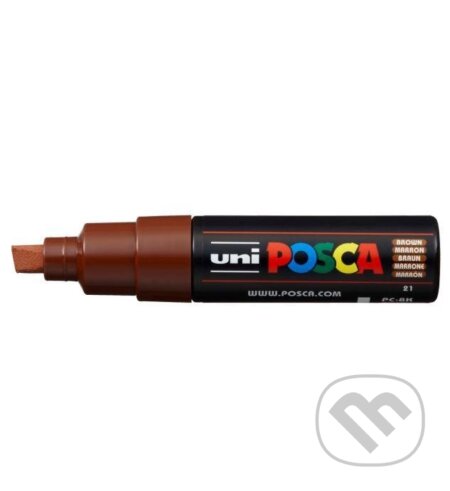 Posca akrylový popisovač PC-8K, 8 mm, hnědá (se širokým, seříznutým hrotem) (OFFICE LINE). OFFICE LINE, 2023 Posca akrylový popisovač PC-8K, 8 mm, hnědá (se širokým, seříznutým hrotem) (OFFICE LINE). OFFICE LINE, 2023