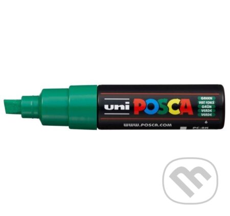 Posca akrylový popisovač PC-8K, 8 mm, zelená (se širokým, seříznutým hrotem) (OFFICE LINE). OFFICE LINE, 2023 Posca akrylový popisovač PC-8K, 8 mm, zelená (se širokým, seříznutým hrotem) (OFFICE LINE). OFFICE LINE, 2023