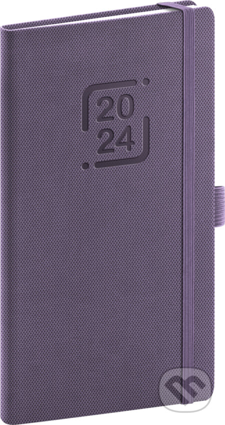 Vreckový diár Catanella 2024, fialový, Notique, 2023