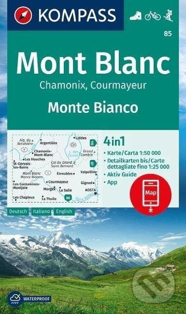 Mont Blanc, Chamonix, Courmayeur 1:50 000, Marco Polo, 2023