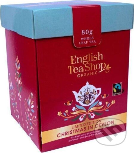 Kávy a čaje: ČIERNY ČAJ S KORENÍM Z CEJLÓNU (CHRISTMAS IN CEYLON - Limited Edition) 80g (English Tea Shop). English Tea Shop, 2023 Kávy a čaje: ČIERNY ČAJ S KORENÍM Z CEJLÓNU (CHRISTMAS IN CEYLON - Limited Edition) 80g (English Tea Shop). English Tea Shop, 2023