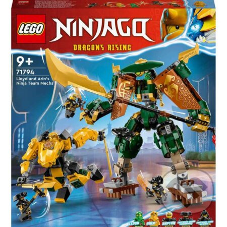 LEGO® NINJAGO® 71794 Lloyd, Arin a ich tím nindžovských robotov, LEGO, 2023