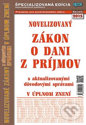Kniha: Novelizovaný zákon o dani z príjmov s aktualizovanými dôvodovými správami v úplnom znení (Epos). Epos, 2014 Kniha: Novelizovaný zákon o dani z príjmov s aktualizovanými dôvodovými správami v úplnom znení (Epos). Epos, 2014