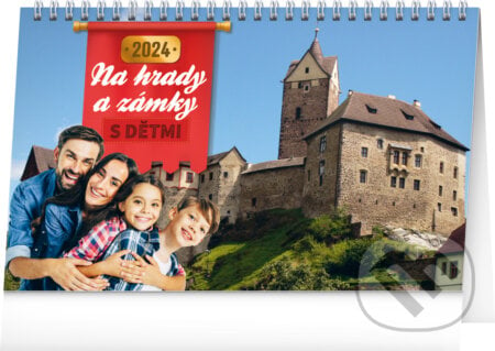 Stolní kalendář S dětmi na hrady a zámky 2024, Notique, 2023