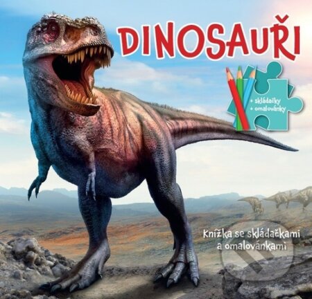 Kniha: Dinosauři - Knížka se skládačkami a omalovánkami (Bookmedia). Bookmedia, 2023 Kniha: Dinosauři - Knížka se skládačkami a omalovánkami (Bookmedia). Bookmedia, 2023