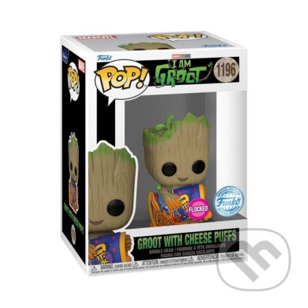 Funko POP Marvel: I Am Groot - Groot w/Cheese Puffs (FLOCKED exclusive special edition), Funko, 2023