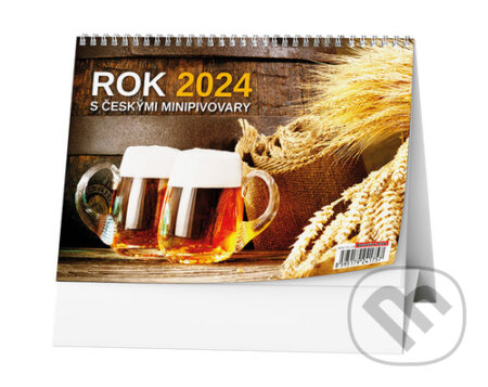 Stolní kalendář Rok 2024 s českými minipivovary, Baloušek, 2023