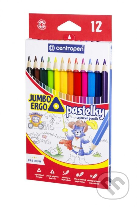 Centropen Pastelky 9522 Jumbo trojhranné (12 ks) (Centropen). Centropen Centropen Pastelky 9522 Jumbo trojhranné (12 ks) (Centropen). Centropen