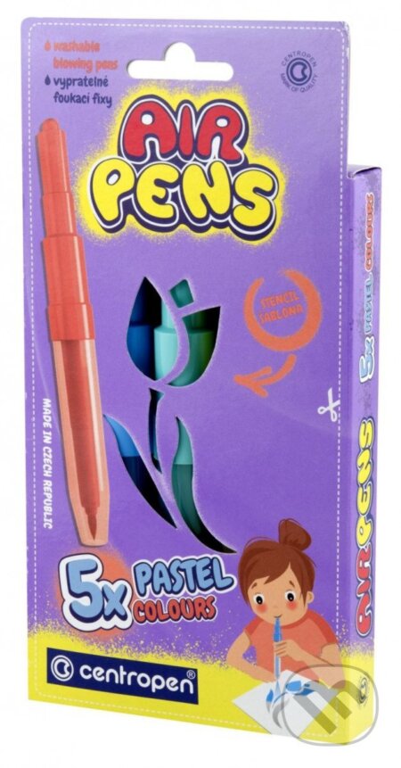 Centropen Foukací fixy Air Pens 1500 pastel colours (5 ks) (Centropen). Centropen Centropen Foukací fixy Air Pens 1500 pastel colours (5 ks) (Centropen). Centropen