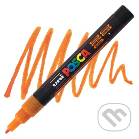Posca akrylový popisovač PC-3ML, 0,9 - 1,3 mm, třpytivě oranžová (tenký kulatý hrot) (OFFICE LINE). OFFICE LINE Posca akrylový popisovač PC-3ML, 0,9 - 1,3 mm, třpytivě oranžová (tenký kulatý hrot) (OFFICE LINE). OFFICE LINE