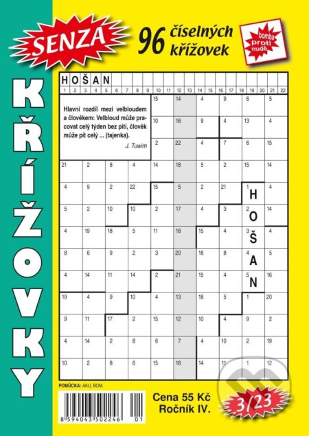 Kniha: Senza číselné křížovky 3/2023 (Telpres). Telpres, 2023 Kniha: Senza číselné křížovky 3/2023 (Telpres). Telpres, 2023