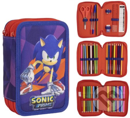 Školské trojdielne puzdro Sonic - The Hedgehog: Sonic Prime, , 2023