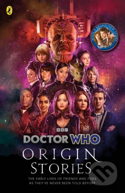 Kniha: Doctor Who: Origin Stories (Dave Rudden, Emma Norry, Faridah Àbíké-Íyímídé, Jasbinder Bilan, Katy Manning, Mark Griffiths, Nikita Gill, Sophie Aldred a Temi Oh). BBC Books, 2023 Kniha: Doctor Who: Origin Stories (Dave Rudden, Emma Norry, Faridah Àbíké-Íyímídé, Jasbinder Bilan, Katy Manning, Mark Griffiths, Nikita Gill, Sophie Aldred a Temi Oh). BBC Books, 2023