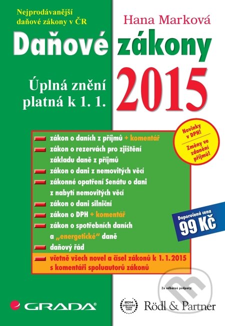 E-kniha: Daňové zákony 2015 (Hana Marková). Grada, 2015 E-kniha: Daňové zákony 2015 (Hana Marková). Grada, 2015