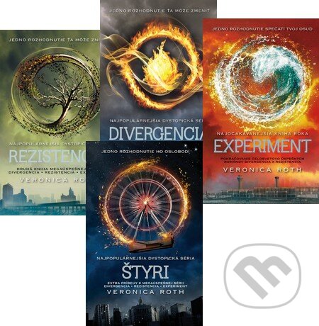 Kniha: Divergencia II. (kolekcia štyroch titulov) (Veronica Roth). Slovart, 2015 Kniha: Divergencia II. (kolekcia štyroch titulov) (Veronica Roth). Slovart, 2015