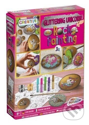 Spoločenská hra: Malování na kameny/oblázky Třpytivý jednorožec (Bonaparte). Bonaparte, 2023 Spoločenská hra: Malování na kameny/oblázky Třpytivý jednorožec (Bonaparte). Bonaparte, 2023