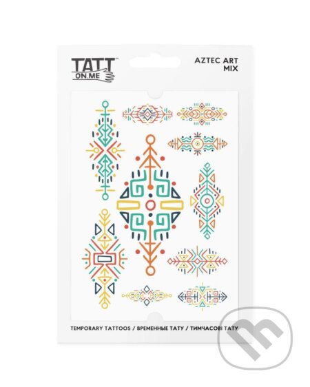 TATTonMe Vodeodolné dočasné tetovačky Umenie Aztékov mix (TATTon.me). TATTon.me, 2023 TATTonMe Vodeodolné dočasné tetovačky Umenie Aztékov mix (TATTon.me). TATTon.me, 2023
